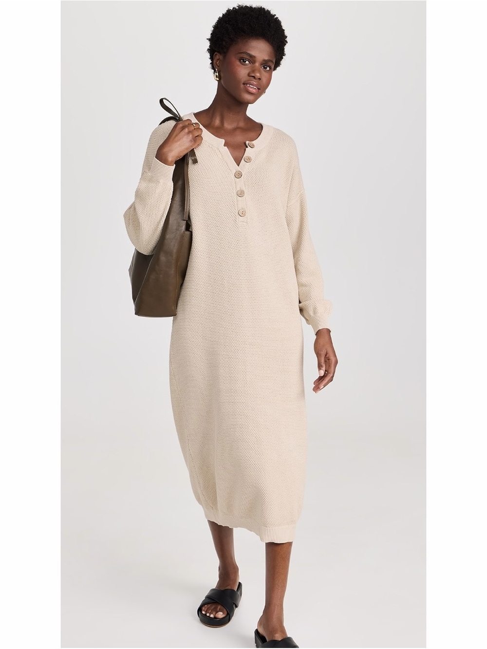 Free People Beach Hailee Sweater Dress in Au Lait Size Medium